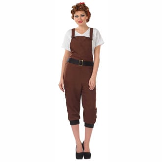 Womens 40s WW2 Land Army Girl Costume