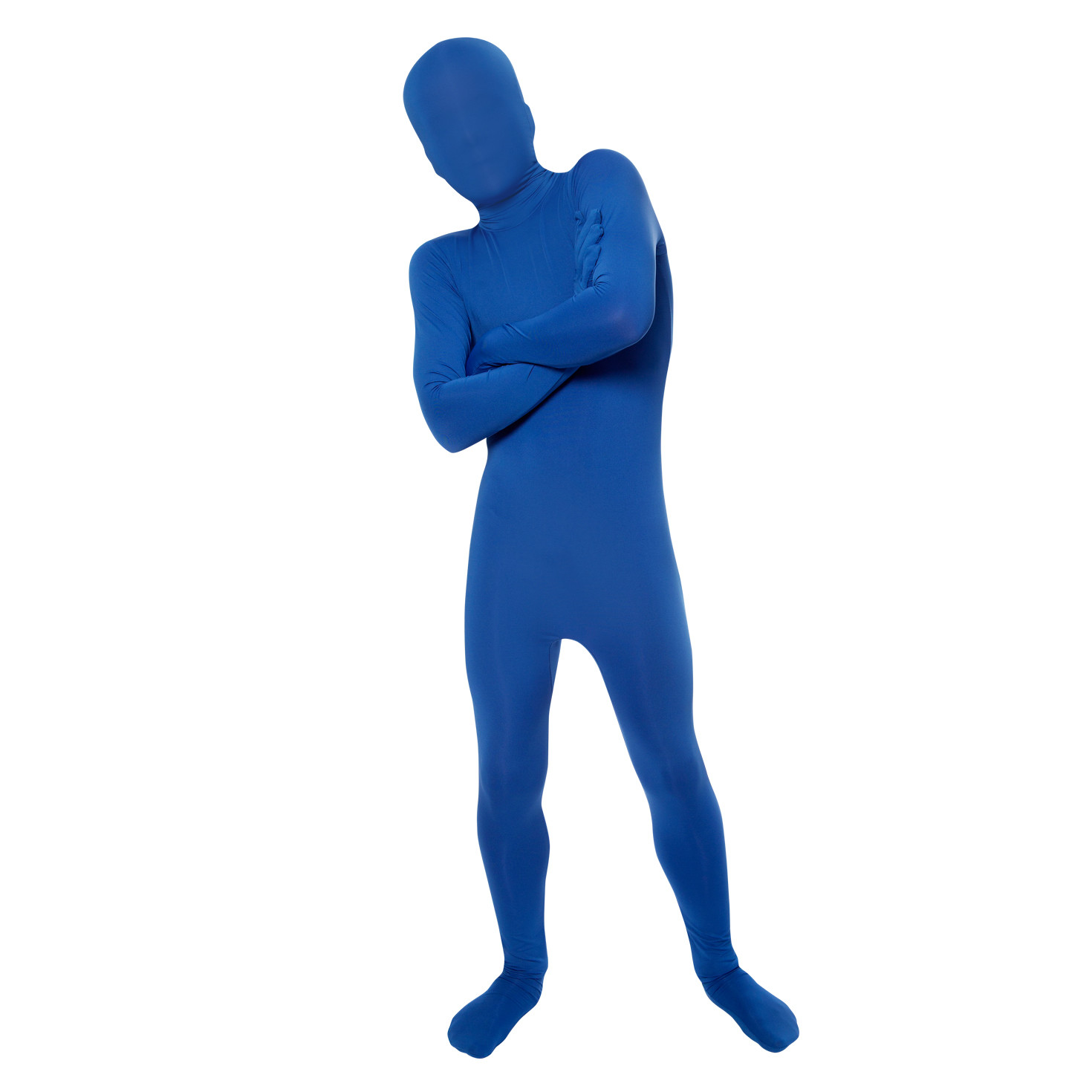 Child wearing a blue kids Morphsuit