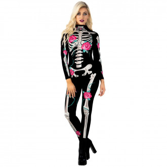 Womens Botanical Skeleton Bodysuit Costume (New)