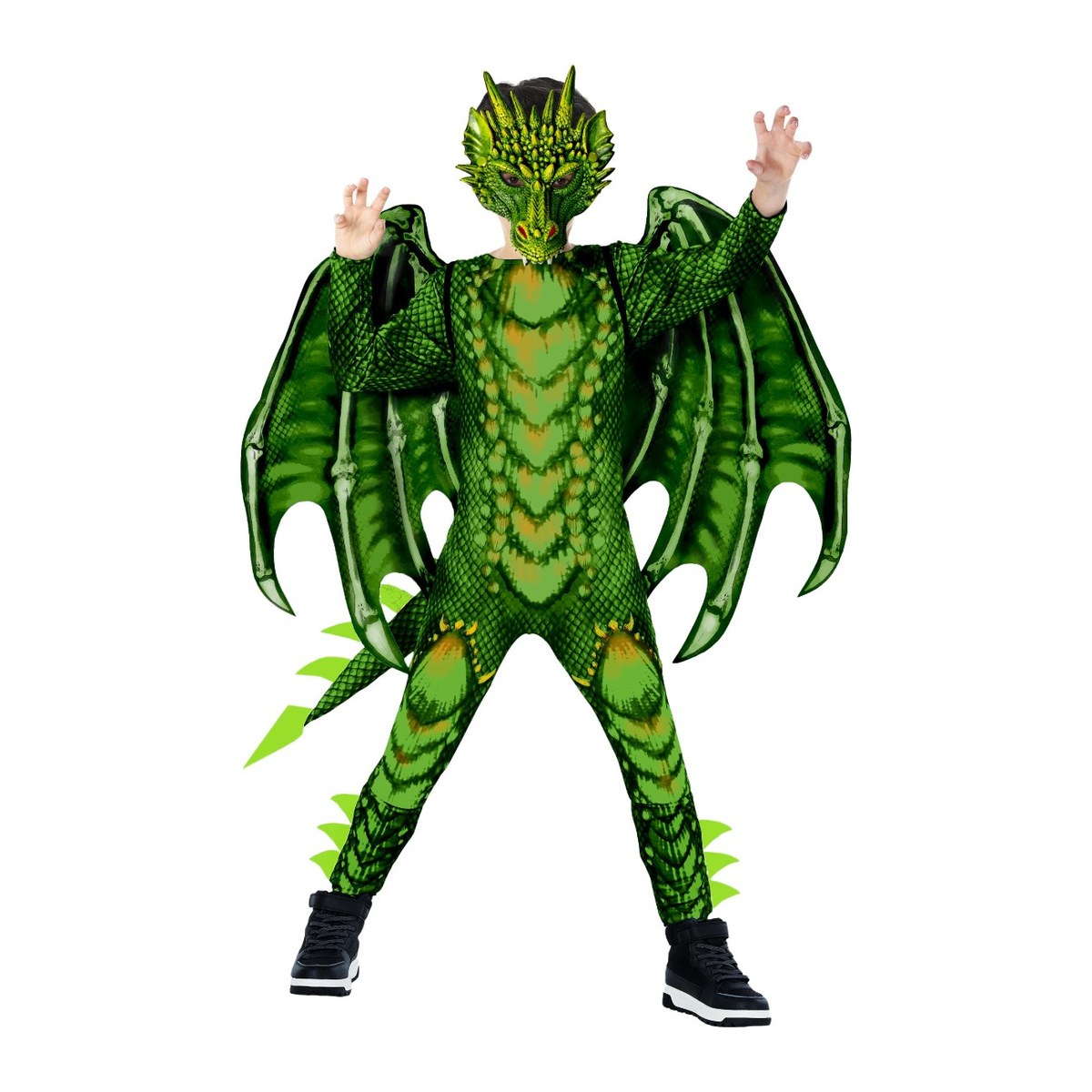 Kids Dragon Jumpsuit Costume Green