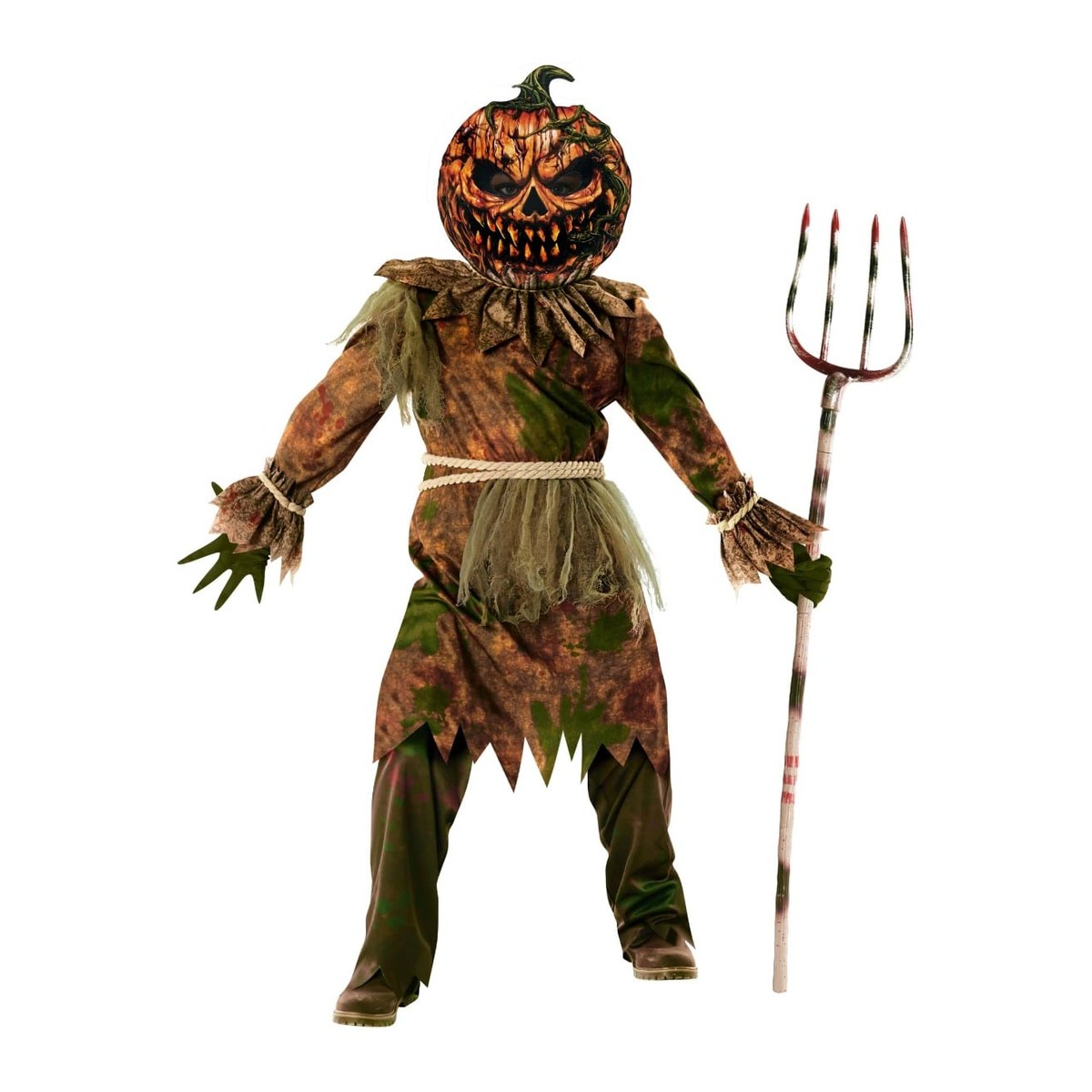 Boys Scary Pumpkin Scarecrow Costume
