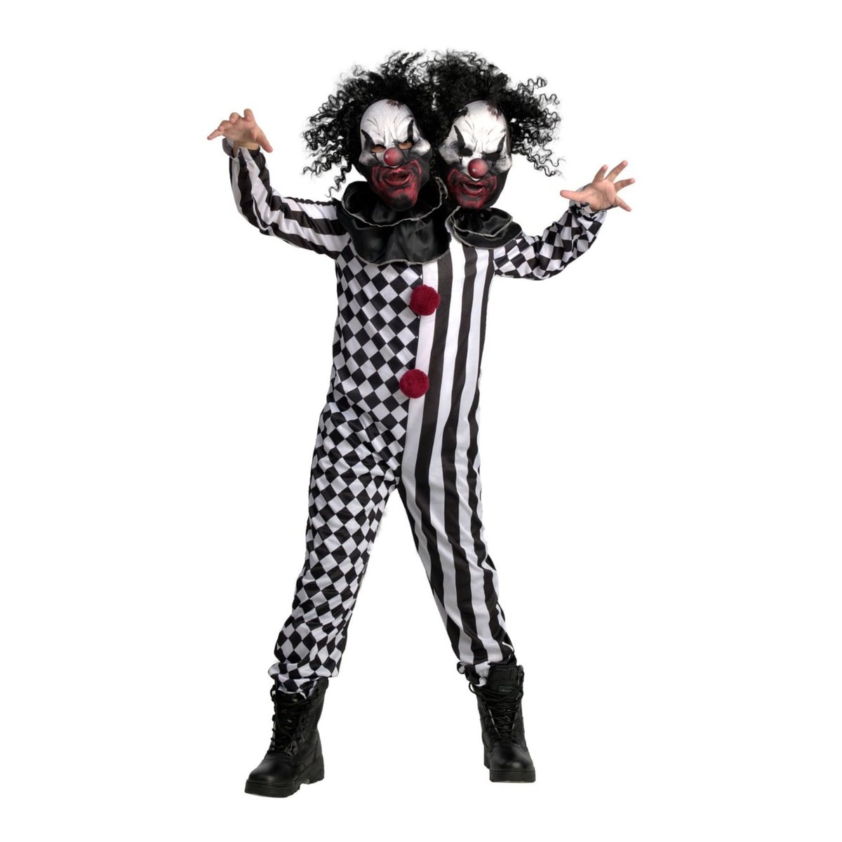 Kids Two Headed Clown Costume