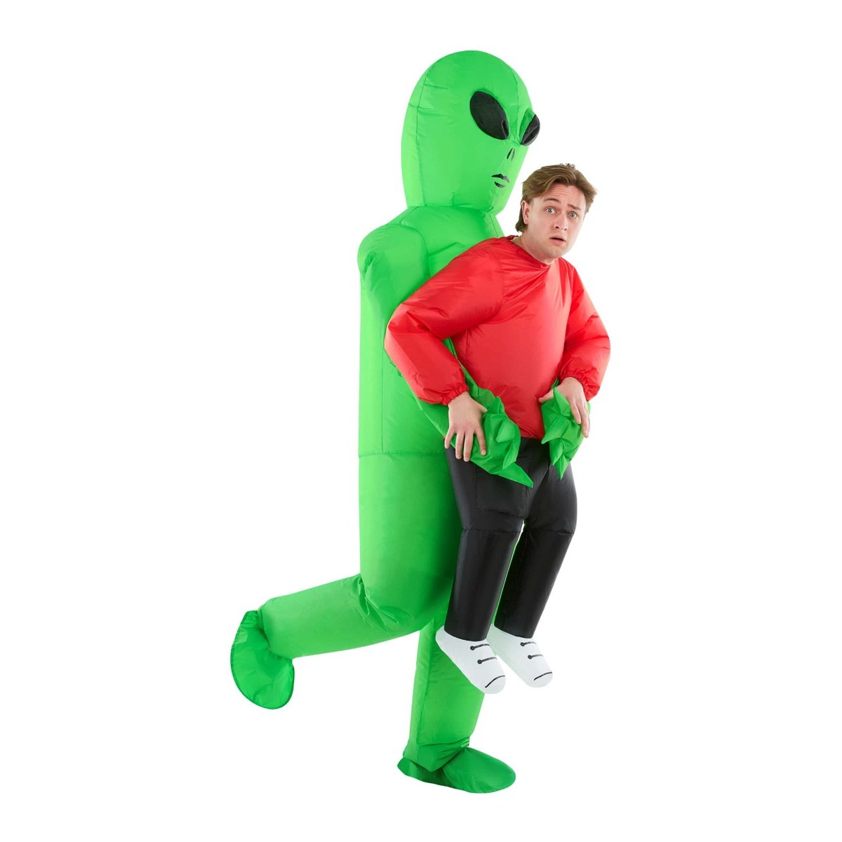 Alien Inflatable Costume Pick Me Up Mens Red 