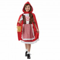 Kids Red Fairytale Cape Costume