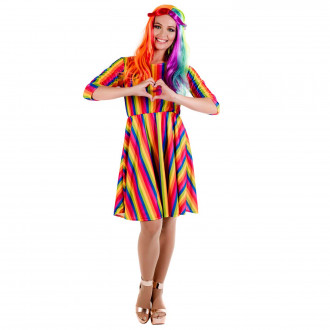 Womens Pride Rainbow Dress Costume