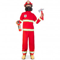 Kids Red Fire Fighter Costume