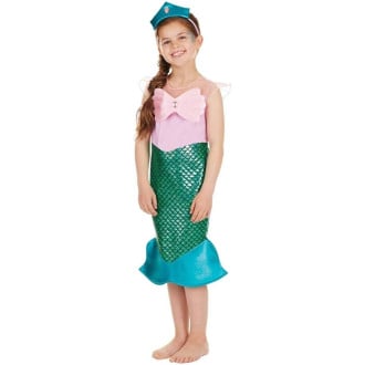 Kids Mermaid Fishtail Dress Costume