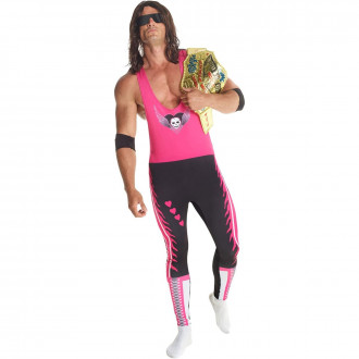 Mens Bret 'The Hitman' Hart WWE Wrestler Costume