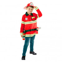 Kids Red Fireman Costume