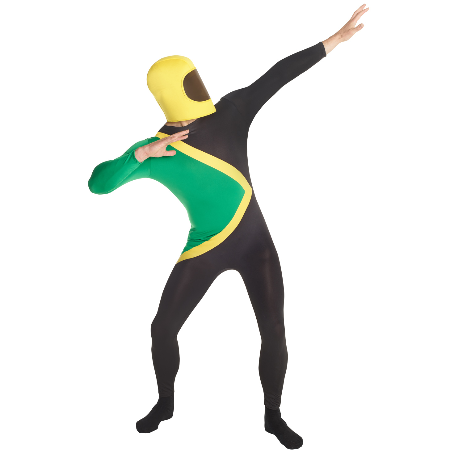 Jamaican Bobsleigh Team Morphsuit with matching helmet
