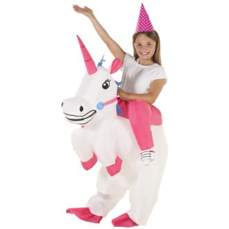 Kids Unicorn Ride On Inflatable Costume