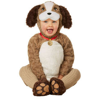 Kids Brown Puppy Tabard Costume