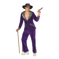Pimp Daddy Costume For Men Purple