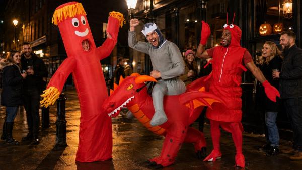 Funny Halloween Costumes for Men: 6 Gags Ranked, With the Batteries Sorted
