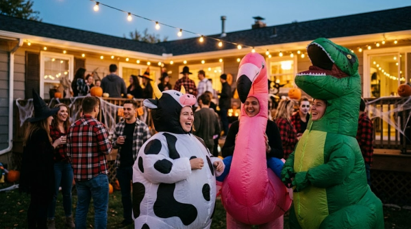 How to Put On an Inflatable Costume