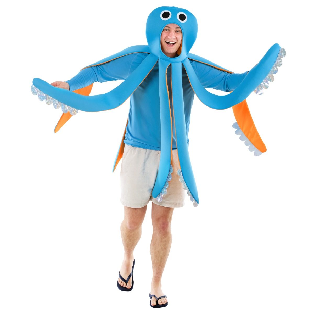 Adult Octopus Costume, a blue one-size tabard costume
