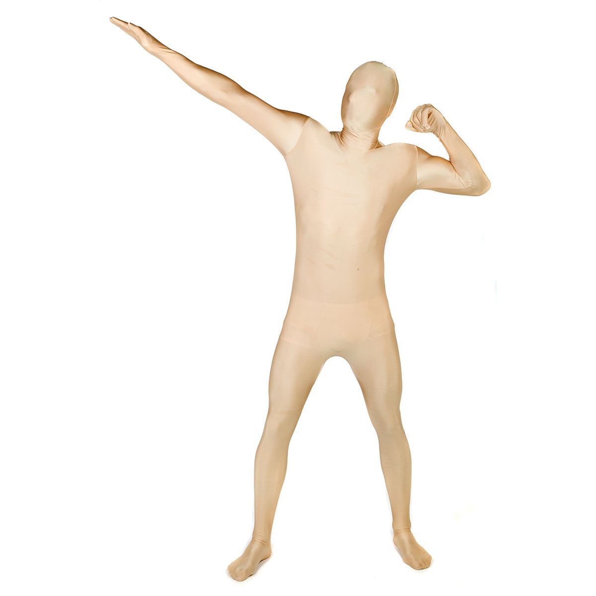 Mens Gold Morphsuit Costume, adult solid-colour Morphsuit