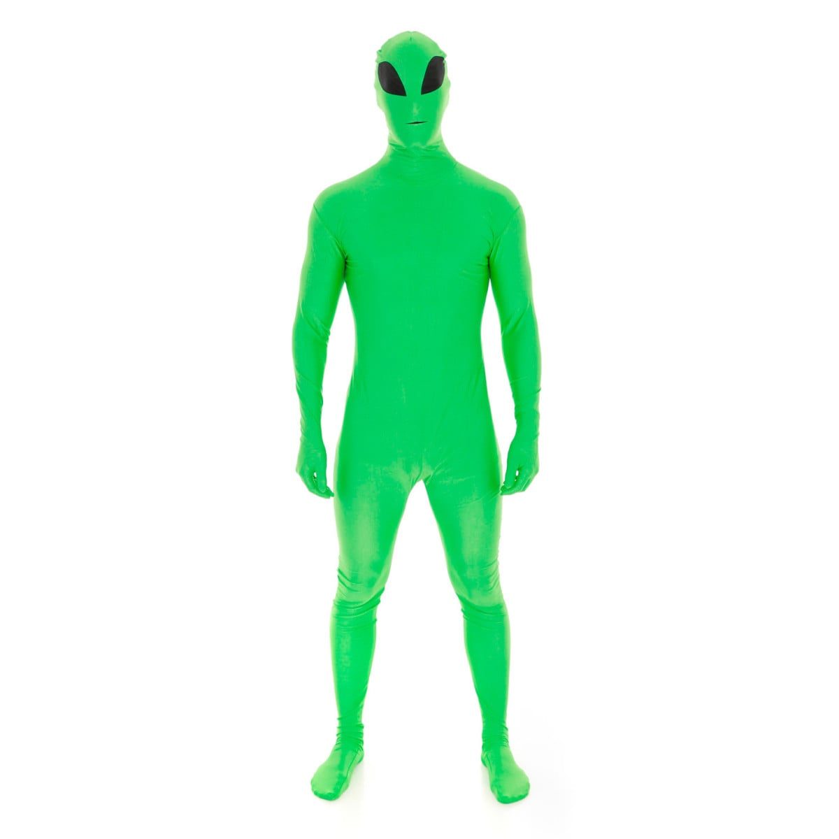Alien Morphsuit, a green full-body bodysuit covering the whole head and body