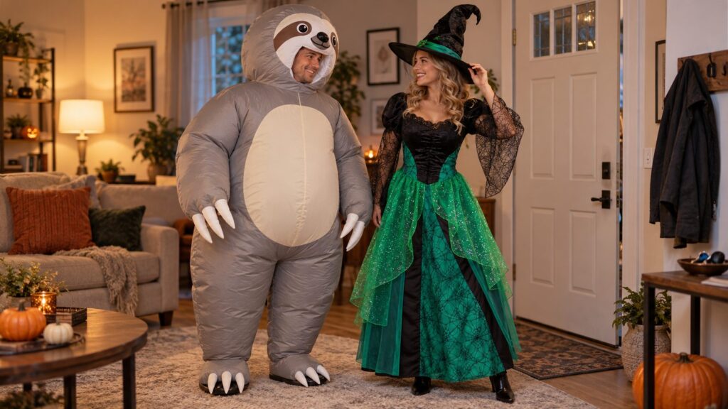 Easy Couples Halloween Costumes: A Cut for When One of You Won't Try