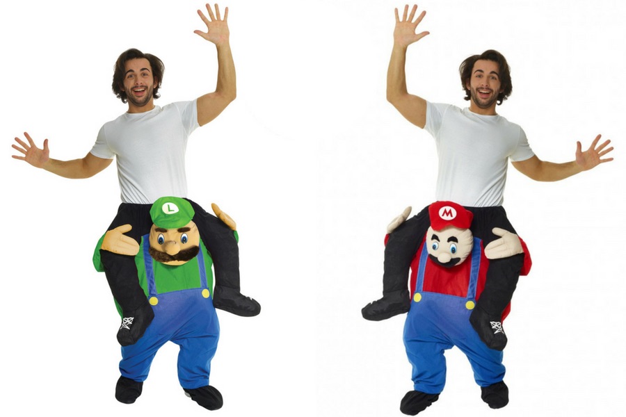 Green & Red Plumber Piggyback Costume