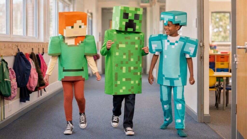 Best Minecraft Costumes for Kids: Alex, Creeper and Diamond Armour