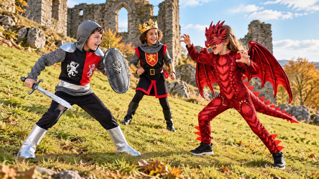 Knight Costumes for Kids, Plus Dragons and Wizards: What's in Each Pack and Which Size to Buy