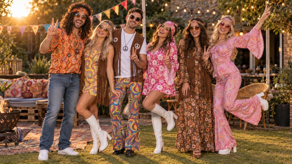 80s and 60s Fancy Dress for Couples and Groups: Sets by Headcount