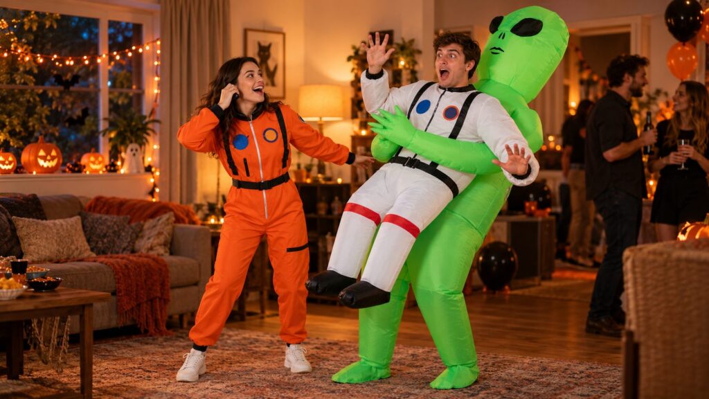 Best Alien Costumes for Adults: Inflatable Abductions, a Piggyback, and the Battery Facts